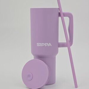 SIPPA 40 oz Tumbler with Straw and Lid, Reusable Stainless Steel Tumbler Cup